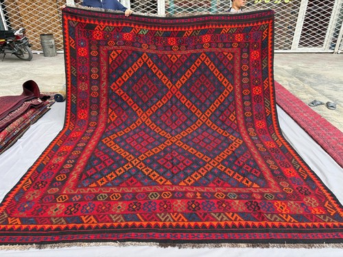 Large vintage afghan kilim - afghan,